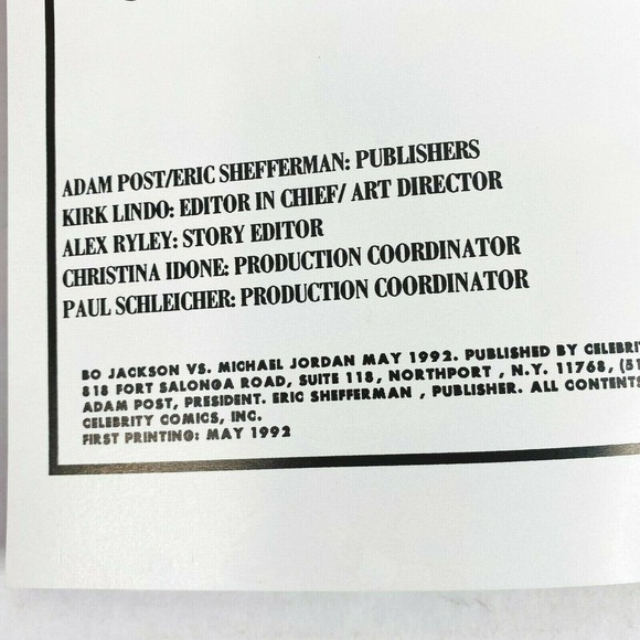 BO‎ JACKSON VS MICHAEL JORDAN 2 CELEBRITY COMICS - Picture 5 of 8